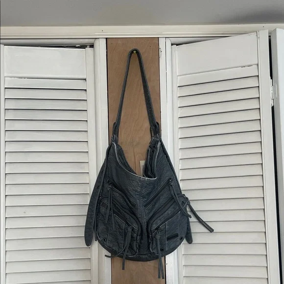 Urban Outfitters Blue Leather Slouch Shoulder Bag - Picture 2 of 11